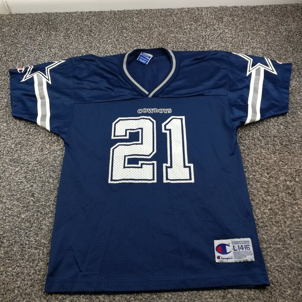 Vintage Deion Sanders Dallas Cowboys Jersey Champion Youth Boys Large